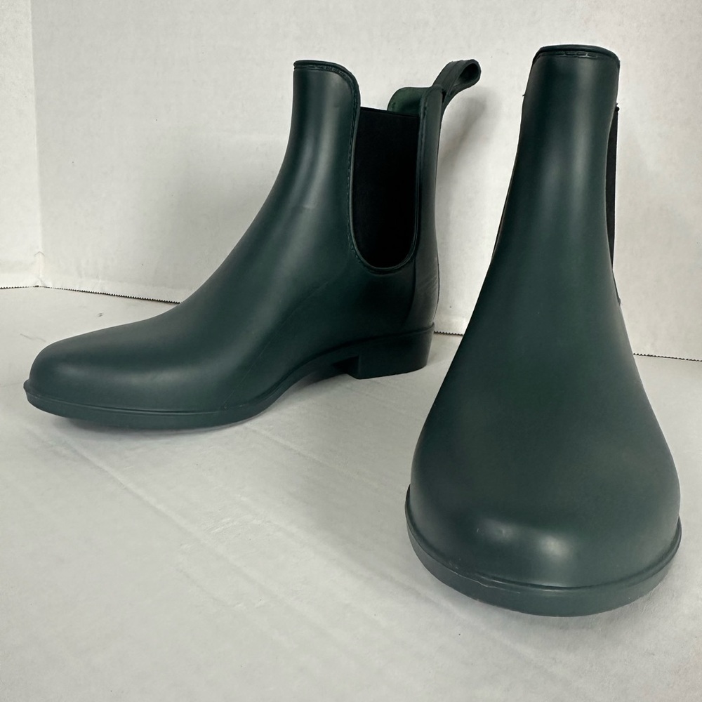 J. Crew Mercantile Chelsea Dark Green Ankle Rain Boots 7